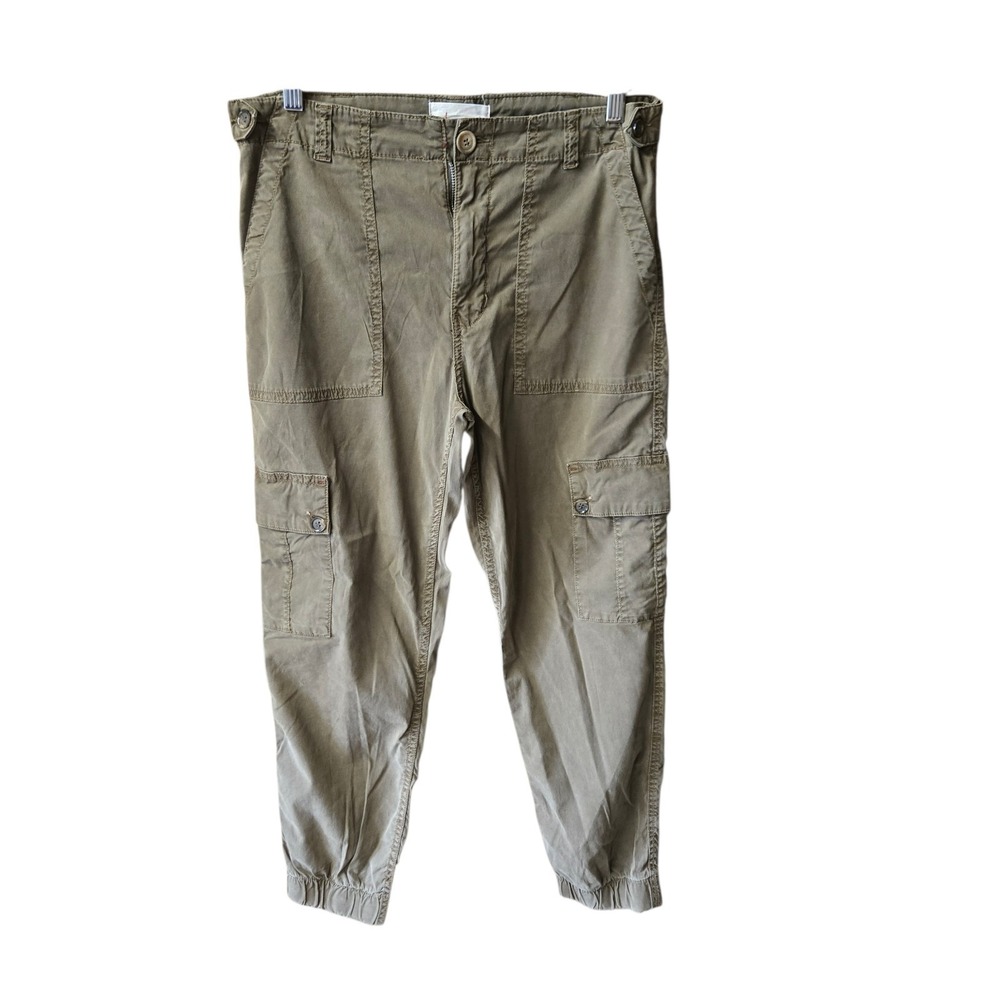 Anthropologie Utility Jogger Pants Cargo Olive‎ Green 27